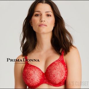 Prima Donna 0163010 Alara 34D Seamless Full Cup Lace Bra in Scarlet-LIKE NEW